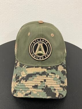 New Era Atlanta United FC 9TWENTY Adjustable Hat Olive Camo Brim MLS Soccer Cap